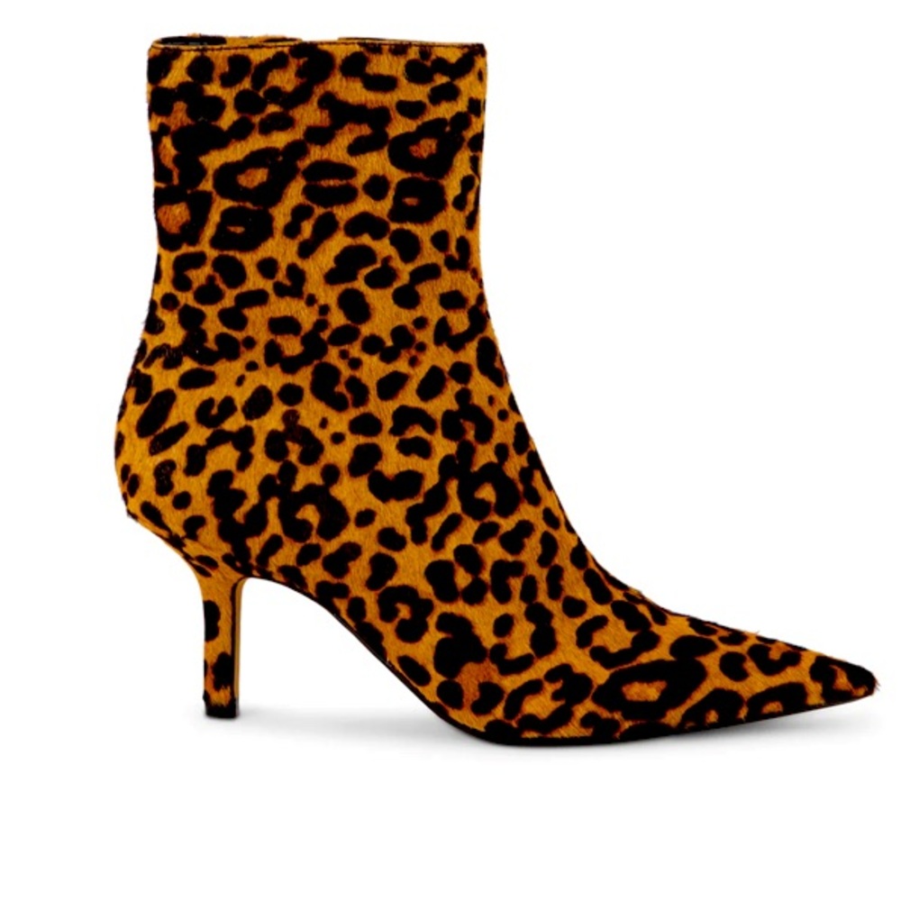 MUSSE Women’s Ankle Booties leopard print with Zipper